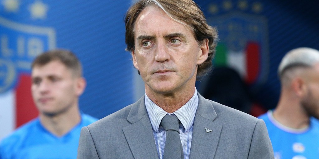Roberto Mancini dopo la designazione come nuovo ct della Nazionale italiana, pronto a guidare gli Azzurri nel nuovo ciclo tecnico.